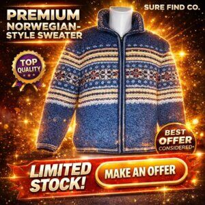 Tiara International Vintage Snow Flaked Pattern Sweater Women's Size Medium